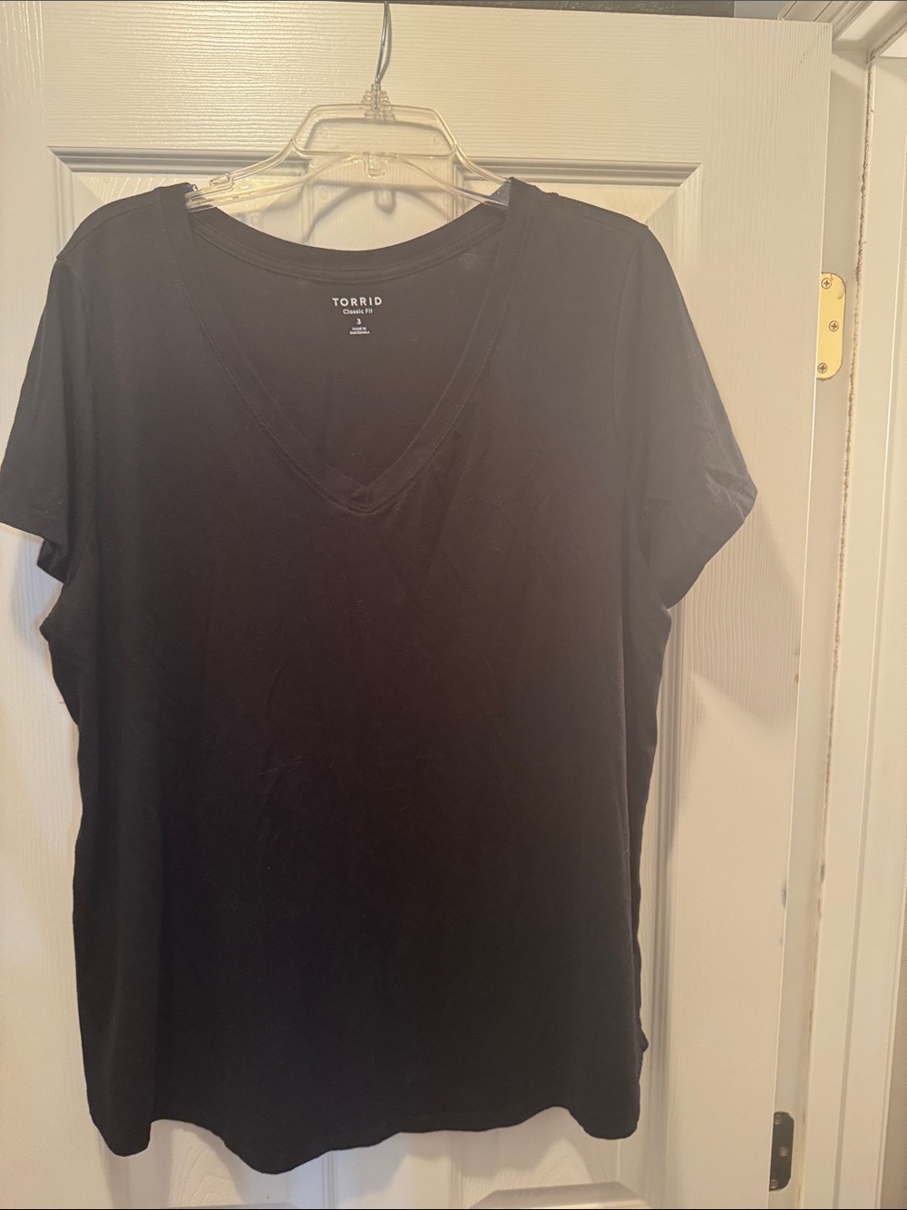 torrid Black Short Sleeve V-Neck Tee